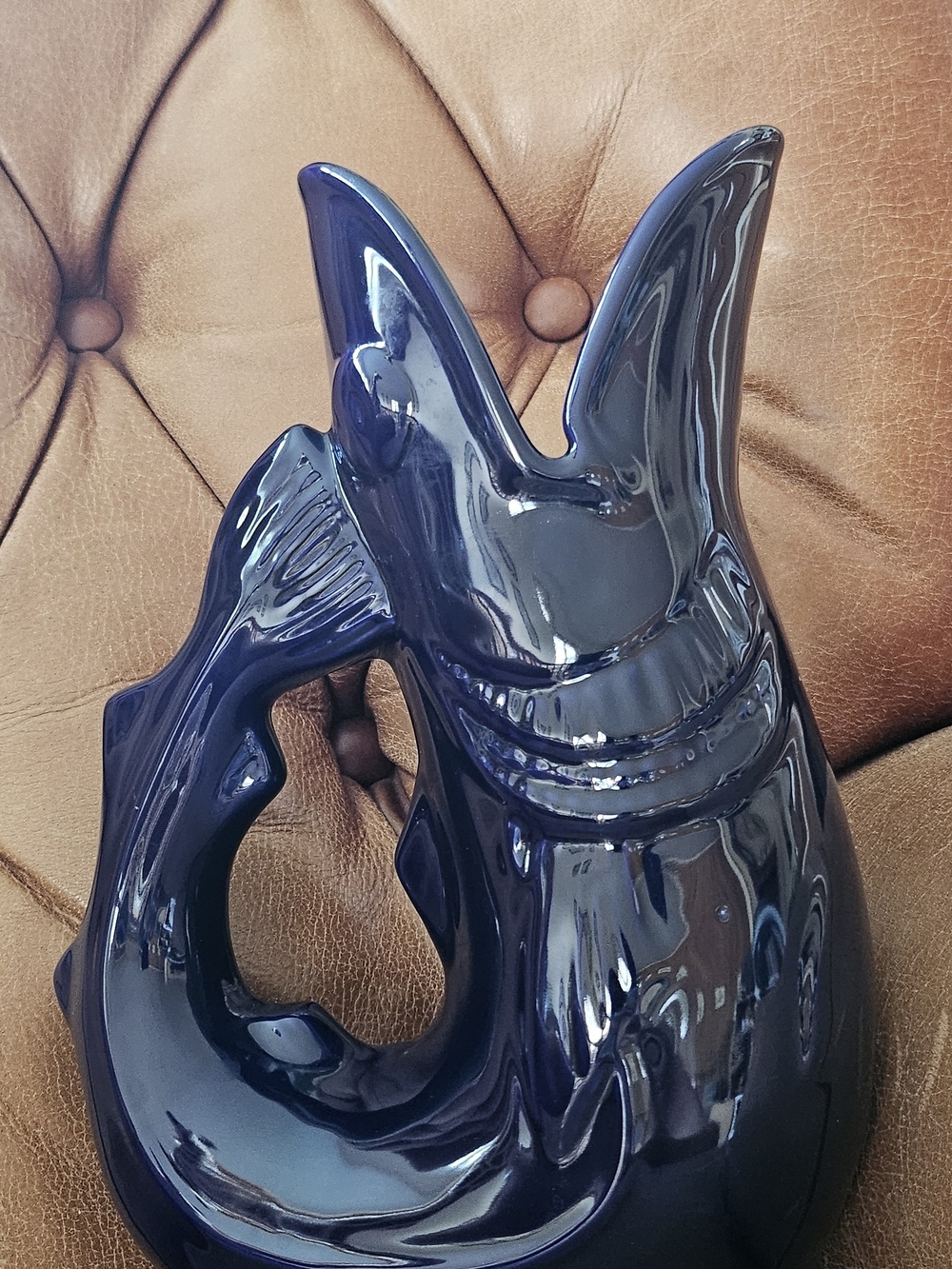 Cobalt Blue Gurgling Cod Pitcher